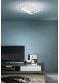 Plafoniera LED design Nadine, bianco 46x46 cm, luce con 3 temperature di colore dimmerabile NOVECENTO