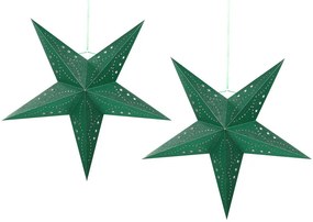 Set di 2 stelle LED carta verde 60 cm MOTTI Beliani