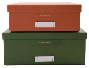 House Doctor - Keep Storage 2pcs. Green/Orange House Doctor