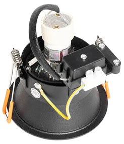 Set di 6 faretti da incasso moderni neri orientabili e inclinabili - Alloy