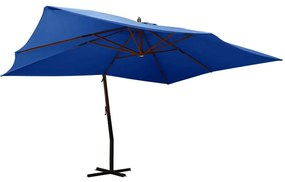 Ombrellone A Sbalzo Con Palo İn Legno 400x300 Cm Antracite /
