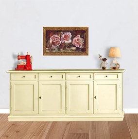 Credenza da 205 cm classica in legno  avorio