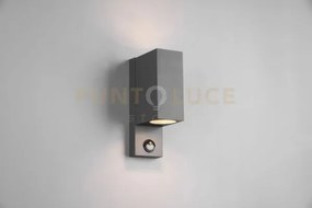 Roya applique da esterno fusione alluminio squadrata antracite a bi...