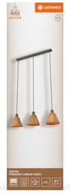 Ledvance - Lampadario a sospensione con filo DECOR RAFFIA 3xE27/15W/230V bastone di rafia