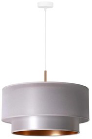 Duolla - Lampadario a sospensione con filo NANTES 1xE27/15W/230V diametro 45 cm argento/rame