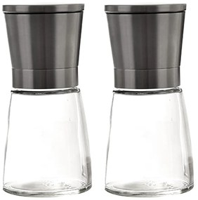 Set di macinini per pepe e sale in vetro 2 pezzi - Orion