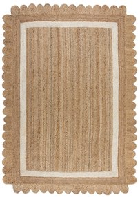 Tappeto di colore naturale/avorio in iuta tessuto a mano 160x230 cm Grace White – Flair Rugs