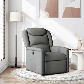Poltrona Reclinabile İn Tessuto Grigio Scuro /