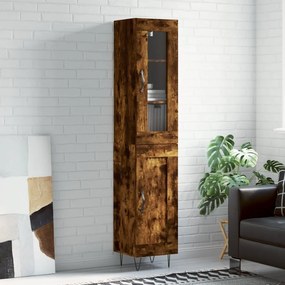 Credenza Rovere Fumo 34,5x34x180 Cm İn Legno Multistrato /