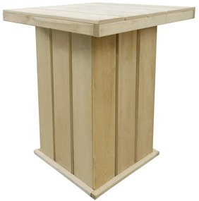 Tavolo da bar esterno 75x75x110cm legno di pino impregnato