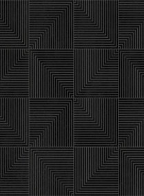 Coordonne Tapete Tetragonal - Slate