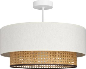 Plafoniera NATIA 1xE27/60W/230V Ø 45 cm bianco/marrone