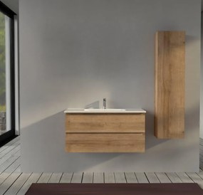 Mobile da bagno 100 cm sospeso Rovere - Sofia