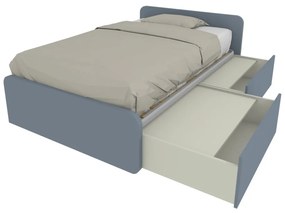 864C - Letto cameretta 120x190 1piazza e mezza con cassettoni estraibili e testate personalizzabili.Rete inclusa