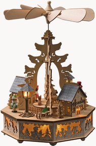 Decorazione natalizia in legno di lime a LED Village