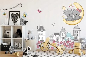 Adesivo decorativo per la cameretta dei bambini - paesaggio da favola 60 x 120 cm 100 x 200 cm
