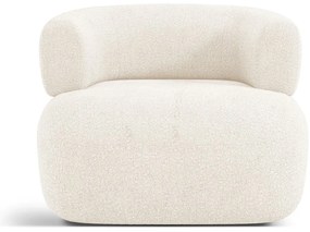 Poltrona beige in tessuto bouclé Jenny - Micadoni Home