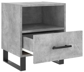 Comodini 2 pz grigio cemento 40x35x47,5 cm in legno multistrato