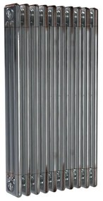 Radiatore acqua calda ERCOS in acciaio 3 colonne, 10 elementi interasse 81,3 cm, grigio