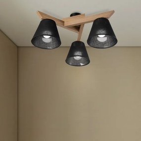 Brilagi - LED  Lampadario a plafone ANTHONY 3xE14/40W/230V quercia/nero
