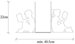 Fermalibri 22x40,5 cm nero