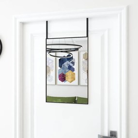 Specchio da Porta in Vetro e Alluminio disponibile in varie dimensioni, 40 x 60 cm / Nero