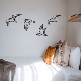 Decorazione murale in metallo in set di 4 pezzi 100x24 cm Zevahir - Wallity