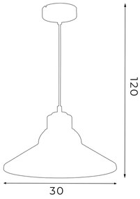 Lampadario a sospensione con filo WORKS 1xE27/15W/230V rosso