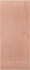 Pannello per porta blindata Okoumè impiallacciato prodotto senza rivestimento noce L 90 x H 210 cm, Sp 8 mm