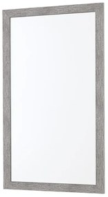 Specchio bagno 67x87 cornice grigio effetto legno reversibile   Wood