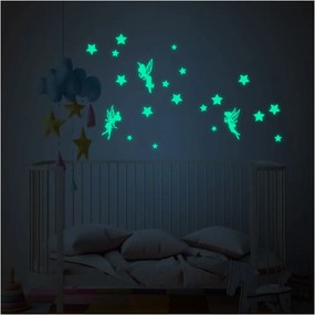Set di adesivi murali luminosi per bambini Fate e Stelle - Ambiance