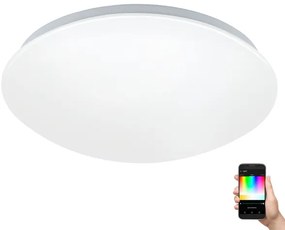 Eglo 33219 - Plafoniera LED RGB GIRON-C, LED 17W/230V, Ø 30 cm, bianco