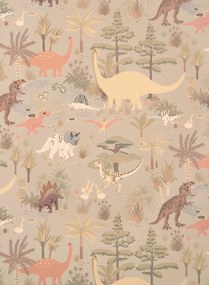 Majvillan Tapete Dinosaur Vibes - Soft Green