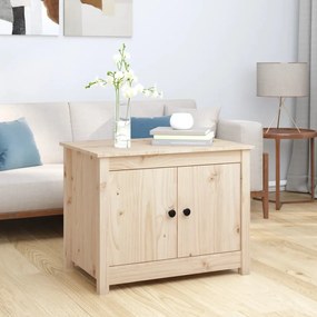 Tavolino da salotto 71x49x55 cm in legno massello di pino