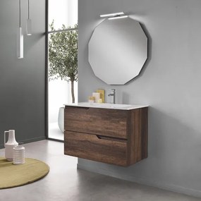 Mobile bagno sospeso moderno BORA base 2 cassetti 80 cm e lavabo TEK
