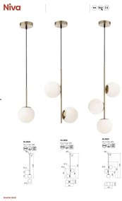 Redo 01-2624 - Lampadario a sospensione con filo NIVA 1xE14/28W/230V