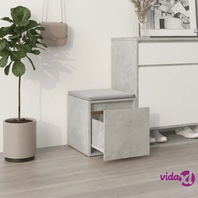 vidaXL Cassetto Contenitore Grigio Cemento 40,5x40x40 cm in Legno