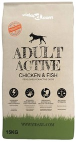 Cibo Secco Cani Premium Adult Active Chicken &amp; Fish 2 pz 30 kg