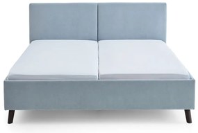 Letto matrimoniale imbottito azzurro con rete inclusa 160x200 cm Piano – Meise Möbel