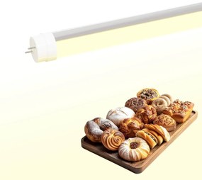 Tubo LED 60cm 10W Pane e prodotti da Forno Colore Bianco Caldo "Oro" CRI 90