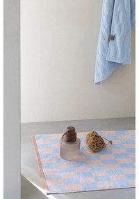 Tappetino da bagno in cotone biologica blu e rosa 50x80 cm Retro - Mette Ditmer Denmark
