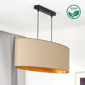 Duolla - Lampadario a sospensione con filo OVAL VEGAN 2xE27/15W/230V beige