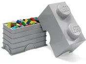 Organizer grigio chiaro 2 mattoncini Lego