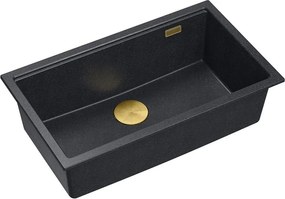 Lavello in granito Logan 110 Black Metallic
