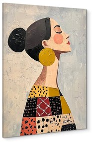 Quadro con elementi dipinti a mano 70x100 cm Mae – Styler