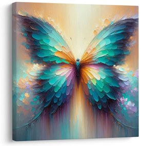 Quadro su tela – Farfalla nei toni dell’arcobaleno