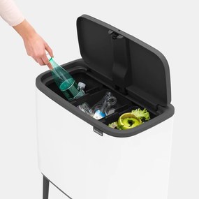 Cestino per la spazzatura in acciaio bianco per raccolta differenziata/touch 33 l Bo Touch Bin – Brabantia