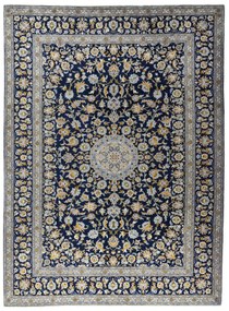 Kashan Tappeto 280 x 370 Blu (Iran) Annodato A Mano