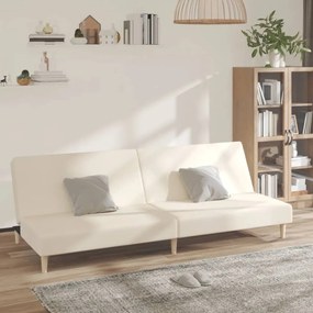 Divano Letto A 2 Posti Crema İn Tessuto /