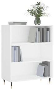 Libreria Bianca 69,5x32,5x90 cm in Legno Multistrato